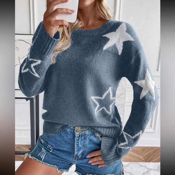 Stars print sweater top - Picture 16 of 16
